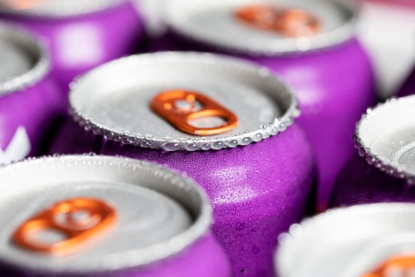 purple beer cans condensation x