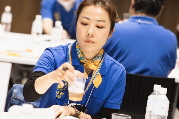 woman judging beer at Japanese Beer Competition